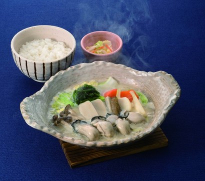桃浦かきの仙台味噌鍋定食